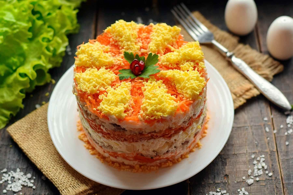 Салат Французская мимоза